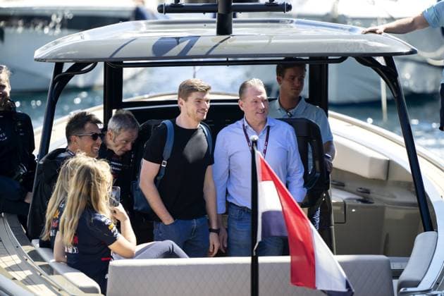 MONACO - Max Verstappen (Red Bull Racing) and Jos Verstappen arrive prior to the first free practice session leading up to the Monaco Grand Prix. ANP SANDER KING xVIxANPxSportx xxANPxIVx 528389080 originalFilename: 528389080.jpg
