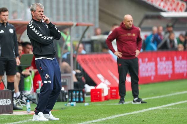 2 Bundesliga 24 25 1 FC Köln 1 FC Kaiserslautern on 18 05 2025 at RheinEnergieSTADION in Cologne Coach Head Coach Friedhelm Funkel Koeln pensive MH