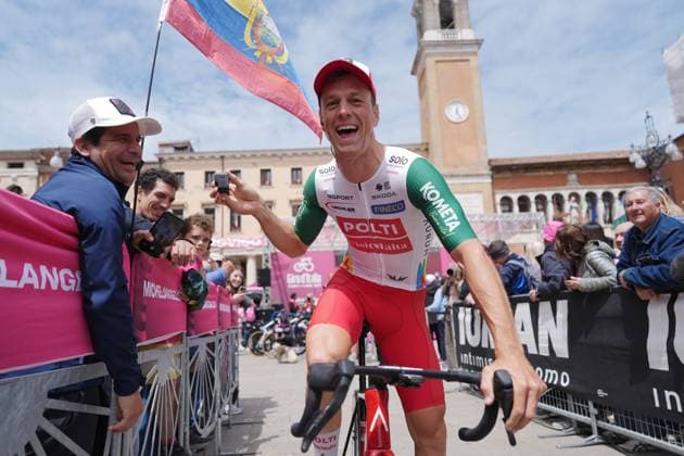 Lonardi Giovanni of Team Polti Visitmalta during the stage 13 of the Giro d™Italia from Rovigo to Vicenza, Italy - Friday, May 23, 2025. - cycling.  Copyright: xGianxMattiaxD Alberto LaPressex
