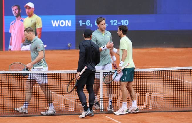 ATP 500, Bitpanda Hamburg Open, semi-finals in doubles Harri Heliovaara left and Henry Patten right
