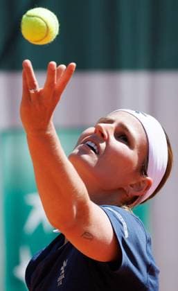 Belgian Greet Minnen pictured in action during the morning training session at the Roland Garros French Open tennis tournament, in Paris, France, Friday 23 May 2025. This year s tournament takes place from 19 May to 08 June. BENOITxDOPPAGNE  x124936616x
