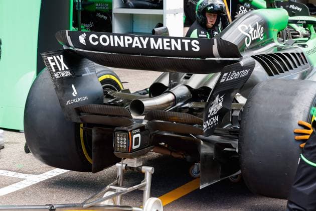 F1 - MONACO GRAND PRIX 2025 Stake F1 Team Kick C45, rear wing detail during the Formula 1 Tag Heuer Grand Prix de Monaco, 8th round of the 2025 FIA Formula One World Championship, WM, Weltmeisterschaft from May 23 to 25, 2025 on the Circuit de Monaco, in Monte-Carlo, Monaco - Monte-CarloMonaco  Copyright: xJavierxJimenezx