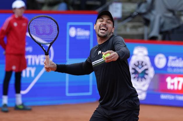 GER, Hamburg, xFSx , ATP 500 , Mens Tennis Tournament Bitpanda Hamburg Open 2025, Semifinals , Mens Doubles , 23 05 2025 Fernando Romboli BRA celebrates victory with Andres Molteni ARG against Harri Heliovaara FIN and Henry Patten GBR Copyright: HMBxMedia FernandoxSoares