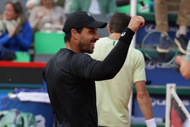 GER, Hamburg, xFSx , ATP 500 , Mens Tennis Tournament Bitpanda Hamburg Open 2025, Semifinals , Mens Doubles , 23 05 2025 Fernando Romboli BRA Winner fist, cheer Copyright: HMBxMedia FernandoxSoares