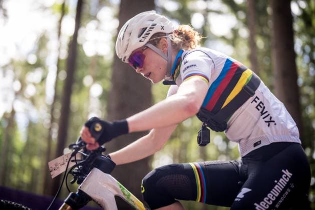 Puck Pieterse of Netherlands during the training for Mountain bike cross country World Cup event, Nove Mesto na Morave, Czech Republic, May 23, 2025. (CTKxPhoto JaroslavxSvoboda) CTKPhotoP2025052303673  CTKPhotoP2025052303673
