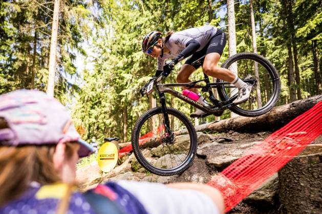 Candice Lill of South Africa during the training for Mountain bike cross country World Cup event, Nove Mesto na Morave, Czech Republic, May 23, 2025. (CTKxPhoto JaroslavxSvoboda) CTKPhotoP2025052303687  CTKPhotoP2025052303687