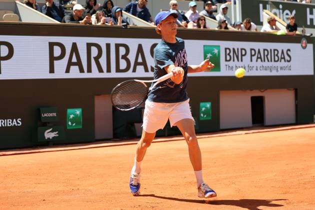 ROLAND GARROS 2025 Thierry Larret MAXPPP - PARIS (75) 23 05 2025 Thierry Larret Maxppp. Tennis. Roland Garros 2025. Internationaux de France de tennis. Stade Roland Garros, Paris (75). Le 23 mai 2025. Entrainement Jannik SINNER vs Casper RUUD PARIS (75) STADE ROLAND GARROS PARIS ILE DE FRANCE FRANCE  Copyright: xMAXPPPxThierryxLarretx TLR202505239027 TLR202505239027