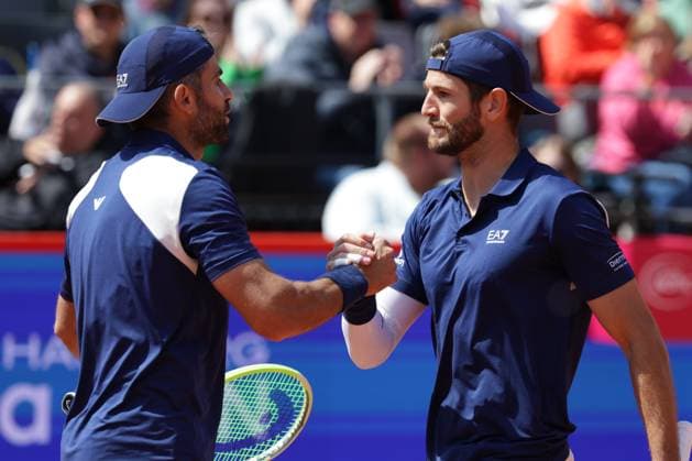 GER, Hamburg, xFSx , ATP 500 , Mens Tennis Tournament Bitpanda Hamburg Open 2025, Semifinals , Mens Doubles , 23 05 2025 Simone Bolelli ITA and Andrea Vavassori ITA win the match against Joe Salisbury GBR and Neal Skupski GBR Copyright: HMBxMedia FernandoxSoares