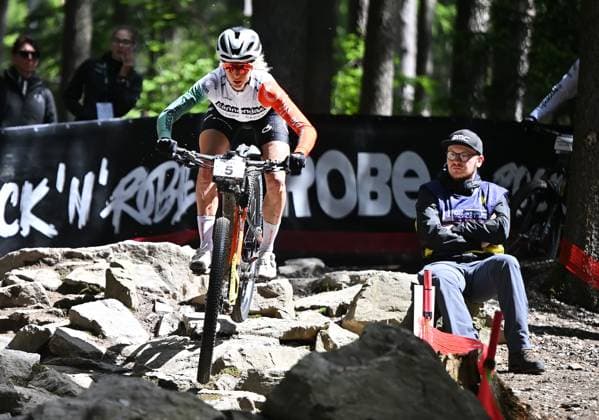 Jolanda Neff of Switzerland during the training for Mountain bike cross country World Cup event, Nove Mesto na Morave, Czech Republic, May 23, 2025. (CTKxPhoto LubosxPavlicek) CTKPhotoP2025052303956  CTKPhotoP2025052303956