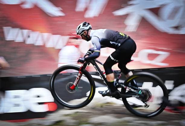 Nino Schurter of Switzerland during the training for Mountain bike cross country World Cup event, Nove Mesto na Morave, Czech Republic, May 23, 2025. (CTKxPhoto LubosxPavlicek) CTKPhotoP2025052303957  CTKPhotoP2025052303957