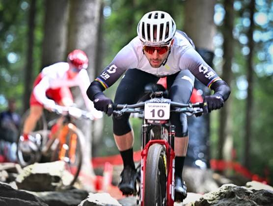 Nino Schurter of Switzerland during the training for Mountain bike cross country World Cup event, Nove Mesto na Morave, Czech Republic, May 23, 2025. (CTKxPhoto LubosxPavlicek) CTKPhotoP2025052303974  CTKPhotoP2025052303974