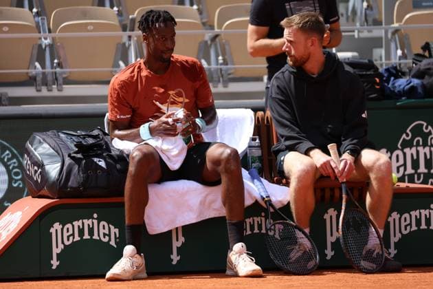 ROLAND GARROS 2025 Thierry Larret MAXPPP - PARIS (75) 23 05 2025 Thierry Larret Maxppp. Tennis. Roland Garros 2025. Internationaux de France de tennis. Stade Roland Garros, Paris (75). Le 23 mai 2025. Entrainement Gael MONFILS vs Holger RUNE PARIS (75) STADE ROLAND GARROS PARIS ILE DE FRANCE FRANCE  Copyright: xMAXPPPxThierryxLarretx TLR202505239564 TLR202505239564
