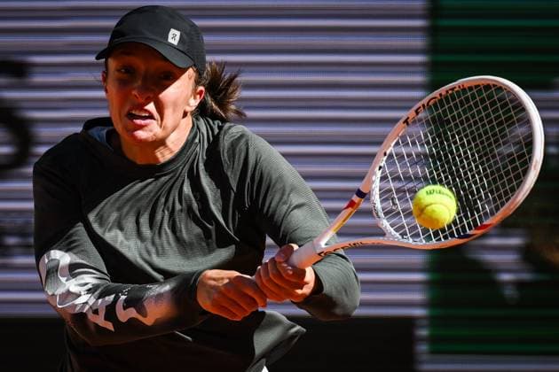 May 23, 2025, Paris, France: IGA SWIATEK of Poland during a training session of Roland-Garros 2025, French Open 2025, Grand Slam tennis tournament at Roland-Garros Stadium in Paris, France. Paris France - ZUMAm308 20250523_zsp_m308_001 Copyright: xMatthieuxMirvillex
