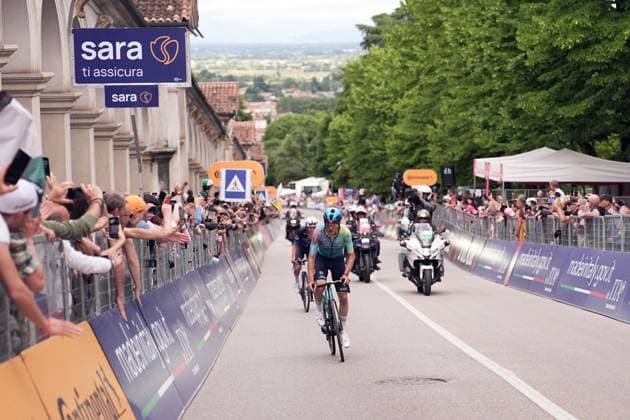Germani Lorenzo of Groupama-Fdj and Scaroni Christian of Xds Astana Team the escape during the stage 13 of the Giro d™Italia from Rovigo to Vicenza, Italy - Friday, May 23, 2025. - cycling.  Copyright: xMarcoxAlpozzi LaPressex