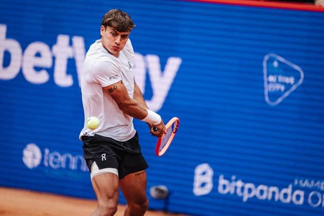 Tennis Men bitpanda Hamburg Open ATP 500 Tomas Etcheverry ARG vs Flavio Cobolli ITA 23 05 2025 Flavio Cobolli Hamburg Tennisstadion am Rothenbaum Hamburg Germany