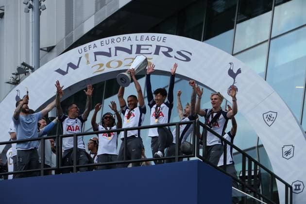 23rd May 2025; Tottenham Hotspur Stadium, London, England; Tottenham Hotspur trophy parade;  ActionPlus12792118 KatiexChan