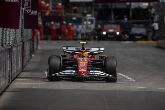 MONTE CARLO, MONACO: Lewis Hamilton, racing for the Ferrari team during the 2025 Formula 1 Monaco Grand Prix at the Circuit de Monaco in Monte Carlo, Monaco