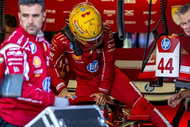 MONTE CARLO, MONACO: Lewis Hamilton, racing for the Ferrari team during the 2025 Formula 1 Monaco Grand Prix at the Circuit de Monaco in Monte Carlo, Monaco