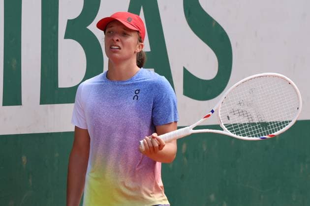 Roland Garros 2025 Iga Swiatek during training before Roland Garros 2025 tennis tournament in Paris France on 23 May 2025. Paris France  Copyright: xFotoxOlimpikx originalFilename:jastrzebowski-rolandga250523_npDiE.jpg