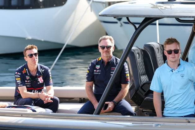 Team Principal Christian Horner Oracle Red Bull Racing arrives by boat, 3 Free Practice, Monaco Grand Prix, Motorsport, Men, Formula 1, 24 05 2025 Monte Carlo Monaco MCO Copyright: xkolbert-press ChristianxKolbertx
