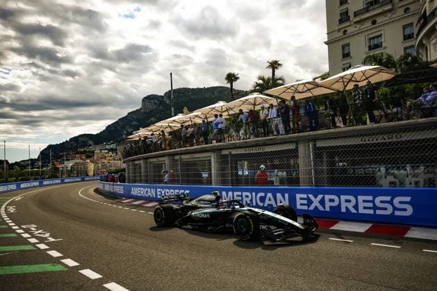 12 Kimi Antonelli Of The Team Mercedes-Amg Petronas Formula One Team, Mercedes W16 ,They Face Practice Session ,During Fia Formula One World Championship, WM, Weltmeisterschaft F1 Monaco Grand Prix 2025, 23 May In Monte Carlo , Monaco  Copyright: xLucaxBarsali IPAxSportx xipa-agency.netx xx IPA_58164904 IPA_Agency_IPA58164904
