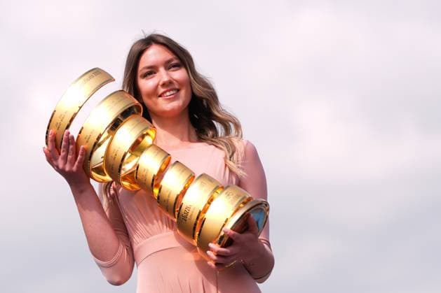 The trophy during the stage 14 of the Giro d™Italia from Treviso to Nova Gorica Gorizia, Italy - Saturday, May 24, 2025. - cycling.  Copyright: xFabioxFerrari LaPressex