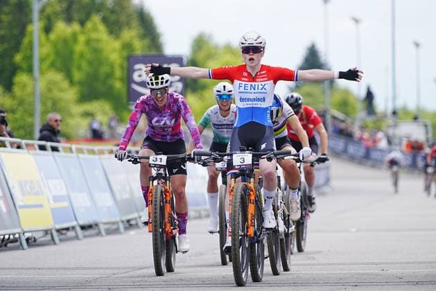 Puck Pieterse of Netherlands won during women elite short truck during Mountain bike cross country World Cup event, Nove Mesto na Morave, Czech Republic, May 24, 2025. (CTKxPhoto JaroslavxSvoboda) CTKPhotoP2025052402184  CTKPhotoP2025052402184