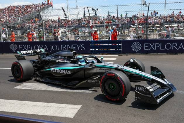 George Russell Mercedes AMG Petronas , 3 Free Practice, Monaco Grand Prix, Motorsport, Men, Formula 1, 24 05 2025 Monte Carlo Monaco MCO Copyright: xkolbert-press ChristianxKolbertx