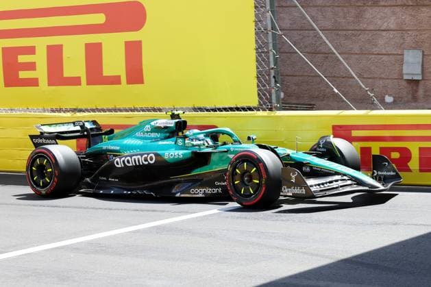 Fernando Alonso Aston Martin Aramco drives into the pit lane, 3 Free Practice, Monaco Grand Prix, Motorsport, Men, Formula 1, 24 05 2025 Monte Carlo Monaco MCO Copyright: xkolbert-press ChristianxKolbertx
