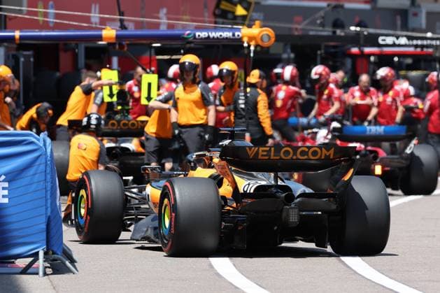 Oscar Piastri McLaren Formula 1 Team drives into the pit lane, 3 Free Practice, Monaco Grand Prix, Motorsport, Men, Formula 1, 24 05 2025 Monte Carlo Monaco MCO Copyright: xkolbert-press ChristianxKolbertx
