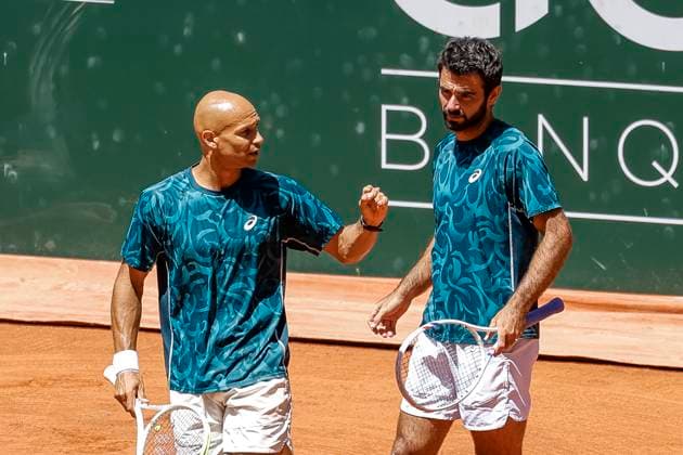 Sadio Doumbia FRA and Fabien Reboul FRA , Switzerland, Tennis, Gonet Geneva Open ATP 250 , Final Doubles,2025, Ariel Behar URU Joran Vliegen BEL vs Sadio Doumbia FRA Fabien Reboul FRA , 24 05 2025, Parc des Eaux Vives, Geneva, Switzerland Geneva Parc des Eaux Vives Geneva Switzerland Copyright: xGrantxHubbsx