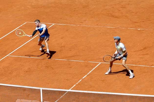 Ariel Behar URU and Joran Vliegen BEL , Switzerland, Tennis, Gonet Geneva Open ATP 250 , Final Doubles,2025, Ariel Behar URU Joran Vliegen BEL vs Sadio Doumbia FRA Fabien Reboul FRA , 24 05 2025, Parc des Eaux Vives, Geneva, Switzerland Geneva Parc des Eaux Vives Geneva Switzerland Copyright: xGrantxHubbsx