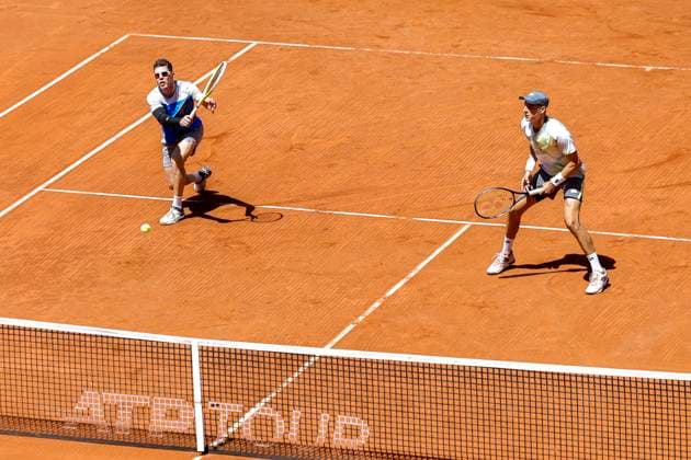 Ariel Behar URU and Joran Vliegen BEL , Switzerland, Tennis, Gonet Geneva Open ATP 250 , Final Doubles,2025, Ariel Behar URU Joran Vliegen BEL vs Sadio Doumbia FRA Fabien Reboul FRA , 24 05 2025, Parc des Eaux Vives, Geneva, Switzerland Geneva Parc des Eaux Vives Geneva Switzerland Copyright: xGrantxHubbsx