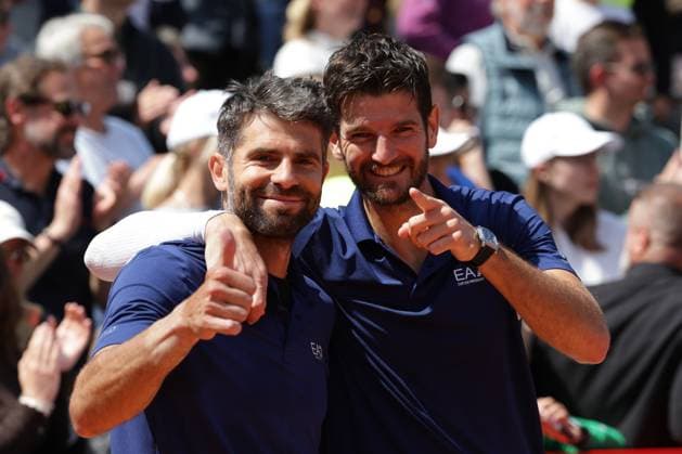 GER, Hamburg, xFSx , ATP 500 , Mens Tennis Tournament Bitpanda Hamburg Open 2025, Final , Mens Doubles , 24 05 2025 Simone Bolelli ITA , Andrea Vavassori ITA are happy after winning the Mens Doubles in Hamburg Copyright: HMBxMedia FernandoxSoares
