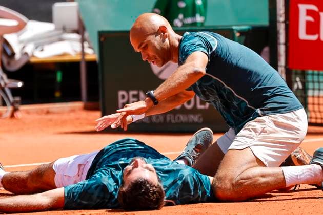 The winners, Winners, Fabien Reboul FRA and Sadio Doumbia FRA , Switzerland, Tennis, Gonet Geneva Open ATP 250 , Final Doubles,2025, Ariel Behar URU Joran Vliegen BEL vs Sadio Doumbia FRA Fabien Reboul FRA , 24 05 2025, Parc des Eaux Vives, Geneva, Switzerland Geneva Parc des Eaux Vives Geneva Switzerland Copyright: xGrantxHubbsx