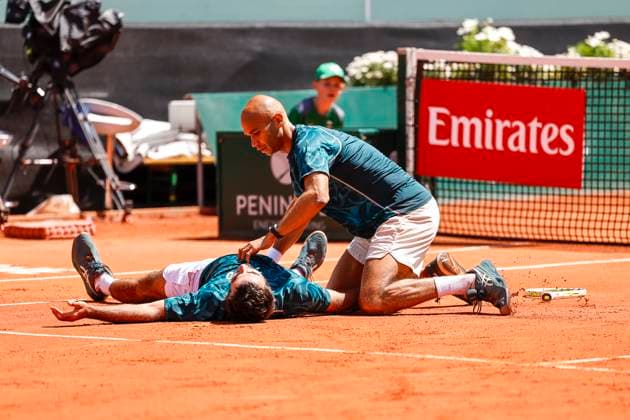 The winners, Winners, Fabien Reboul FRA and Sadio Doumbia FRA , Switzerland, Tennis, Gonet Geneva Open ATP 250 , Final Doubles,2025, Ariel Behar URU Joran Vliegen BEL vs Sadio Doumbia FRA Fabien Reboul FRA , 24 05 2025, Parc des Eaux Vives, Geneva, Switzerland Geneva Parc des Eaux Vives Geneva Switzerland Copyright: xGrantxHubbsx