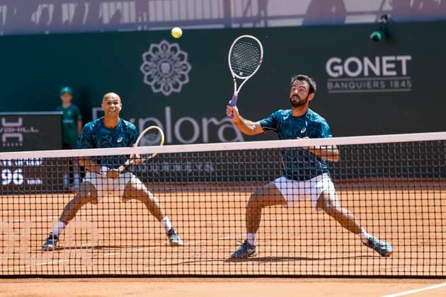 Sadio Doumbia FRA and Fabien Reboul FRA , Switzerland, Tennis, Gonet Geneva Open ATP 250 , Final Doubles,2025, Ariel Behar URU Joran Vliegen BEL vs Sadio Doumbia FRA Fabien Reboul FRA , 24 05 2025, Parc des Eaux Vives, Geneva, Switzerland Geneva Parc des Eaux Vives Geneva Switzerland Copyright: xGrantxHubbsx