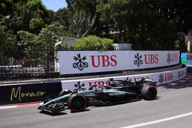 F1 Gran Prix of Monaco George Russell of Mercedes-AMG F1 Team on track during final practice for the F1 Grand Prix of Monaco at Circuit de Monaco on May 24, 2025 in Monte-Carlo, Monaco. Monaco Monte-Carlo Monaco Copyright: xMarcoxCanonierox