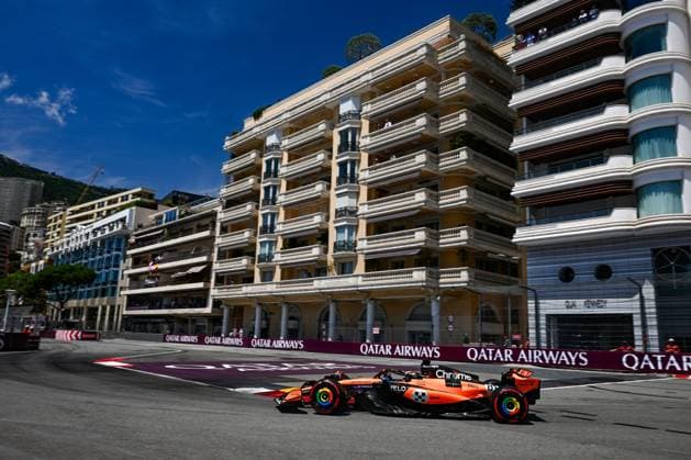 81 Oscar Piastri Of The Team Mclaren Formula 1 Team, Mclaren Mercedes MCL39,They Face Practice Session ,During Fia Formula One World Championship, WM, Weltmeisterschaft F1 Monaco Grand Prix 2025, 24 May In Monte Carlo , Monaco  Copyright: xLucaxBarsali IPAxSportx xipa-agency.netx xx IPA_58173354 IPA_Agency_IPA58173354