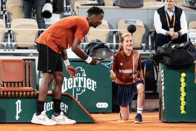 2025 French Open - Yannick Noah Day Gael Monfils training at Yannick Noah Day during the 2025 French Open at Roland Garros on May 24, 2025 in Paris, France. Photo by Nasser Berzane ABACAPRESS.COM Paris France  Copyright: xBerzanexNasser ABACAx
