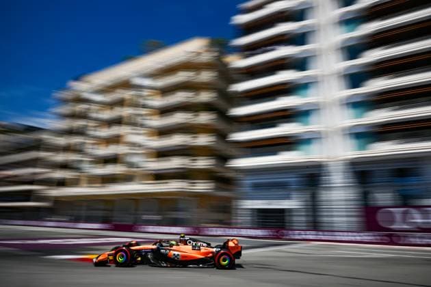 F1 Grand Prix of Monaco - Qualifying Lando Norris of the McLaren Formula 1 Team drives the McLaren Mercedes MCL39 during a practice session at the FIA Formula One World Championship, WM, Weltmeisterschaft F1 Monaco Grand Prix in Monte Carlo, Monaco, on May 24, 2025. Monte Carlo Monaco  Copyright: xLucaxBarsalix originalFilename:barsali-notitle250524_npZyn.jpg