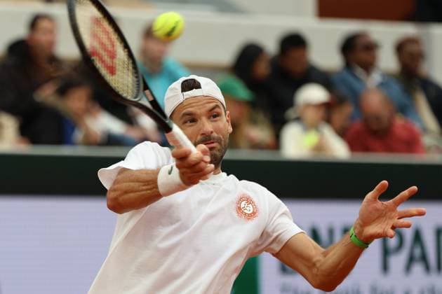 May 24, 2025, Paris, Celestynow, France: GRIGOR DIMITROV of Bulgaria during practice session before French Open 2025 at Roland Garros in Paris. Paris France - ZUMAc278 20250524_zsp_c278_023 Copyright: xMarcinxCholewinskix