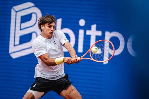 Tennis Men bitpanda Hamburg Open Final ATP 500 Andrei Andreyevich Rublev RUS vs Flavio Cobolli ITA 24 05 2025 Flavio Cobolli Backhand Hamburg Tennisstadion am Rothenbaum Hamburg Germany