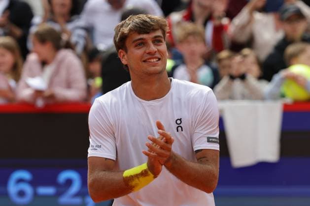 GER, Hamburg, xFSx , ATP 500 , Mens Tennis Tournament Bitpanda Hamburg Open 2025, Final Mens Singles , 24 05 2025 Flavio Cobolli ITA wins the Bitpanda Hamburg Open 2025 cheering, cheering, cheering, cheering Copyright: HMBxMedia FernandoxSoares
