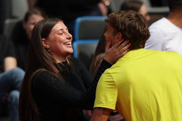 GER, Hamburg, xFSx , ATP 500 , Mens Tennis Tournament Bitpanda Hamburg Open 2025, Final Mens Singles , 24 05 2025 Flavio Cobolli ITA and girlfriend Copyright: HMBxMedia FernandoxSoares