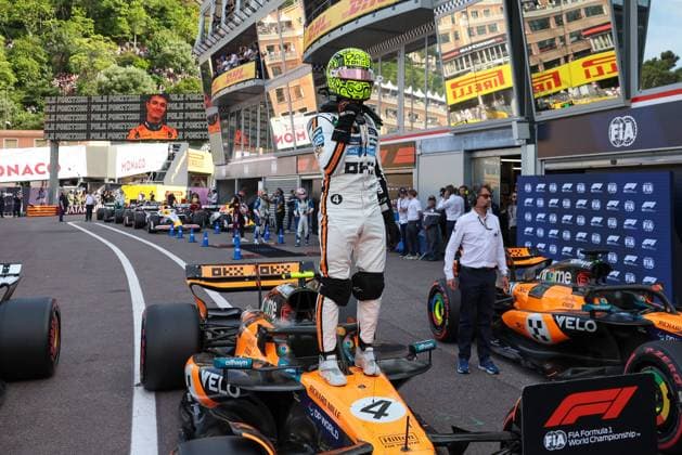 Winner of Qualifying, Lando Norris McLaren Formula 1 Team , Pole Position, Qualifying, Monaco Grand Prix, Motorsport, Men, Formula 1, 24 05 2025 Monte Carlo Monaco MCO Copyright: xkolbert-press ChristianxKolbertx