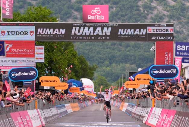 Asgreen Kasper of Ef Education - Easypost, stage winner the stage 14 of the Giro d™Italia from Treviso to Nova Gorica Gorizia, Slovenia - Saturday, May 24, 2025. - cycling.  Copyright: xFabioxFerrari LaPressex