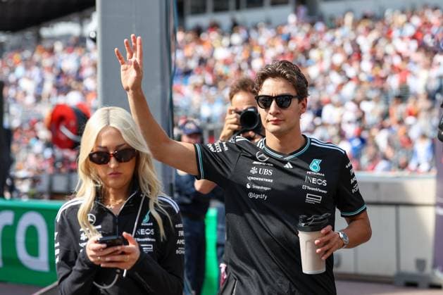George Russell Mercedes AMG Petronas comes out of the pit lane, Qualifying, Monaco Grand Prix, Motorsport, Men, Formula 1, 24 05 2025 Monte Carlo Monaco MCO Copyright: xkolbert-press ChristianxKolbertx