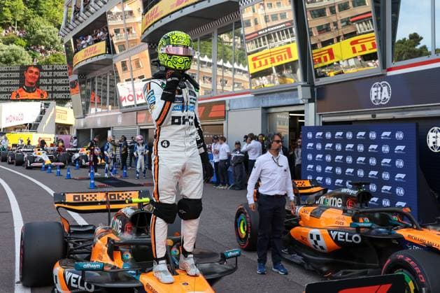 Winner of Qualifying, Lando Norris McLaren Formula 1 Team , Pole Position, Qualifying, Monaco Grand Prix, Motorsport, Men, Formula 1, 24 05 2025 Monte Carlo Monaco MCO Copyright: xkolbert-press ChristianxKolbertx