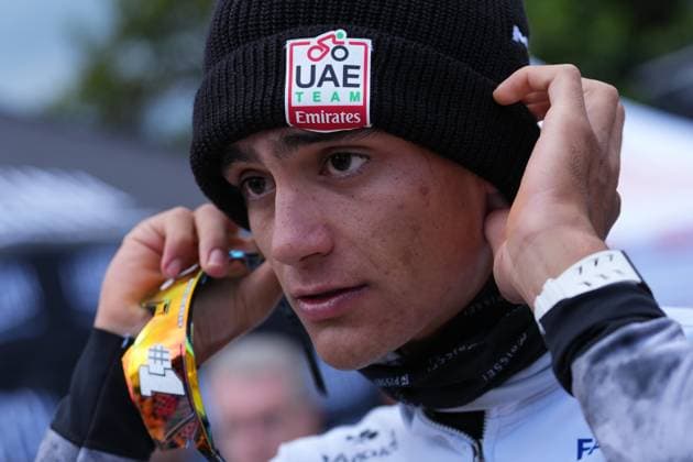 Del Toro Romero Isaac of Uae Team Emirates Xrg, pink jersey, the stage 14 of the Giro d™Italia from Treviso to Nova Gorica Gorizia, Slovenia - Saturday, May 24, 2025. - cycling.  Copyright: xGianxMattiaxD Alberto LaPressex